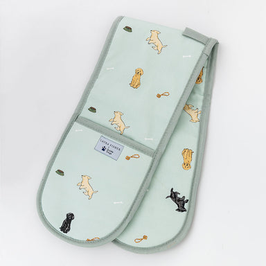 laura fisher double oven gloves with puppy design