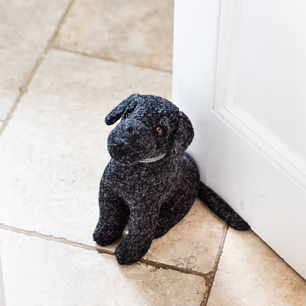 Black Labrador doorstop