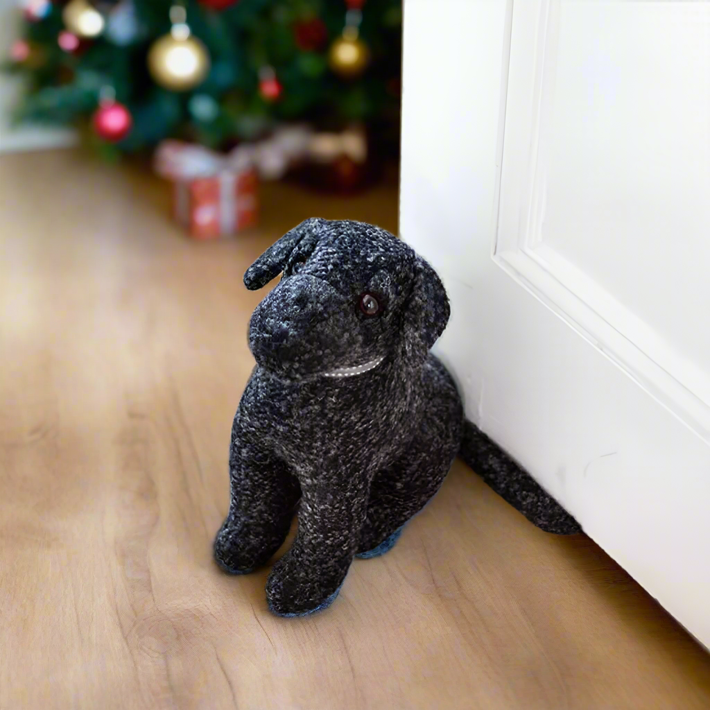 Black Labrador doorstop