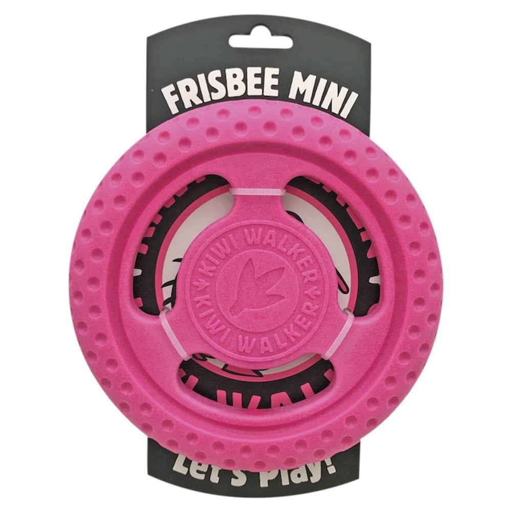A pink frisbee in its packaging.