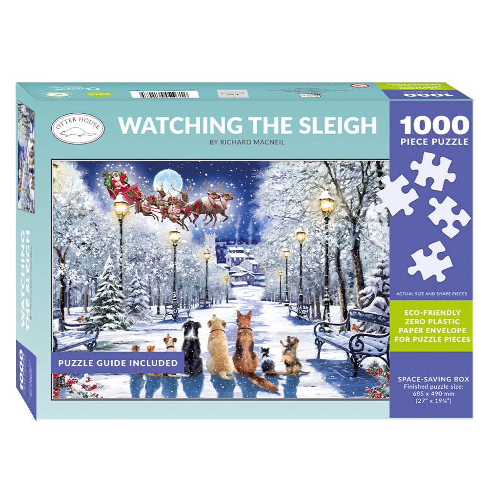 Watching the sleigh Christmas jigsaw puzzle