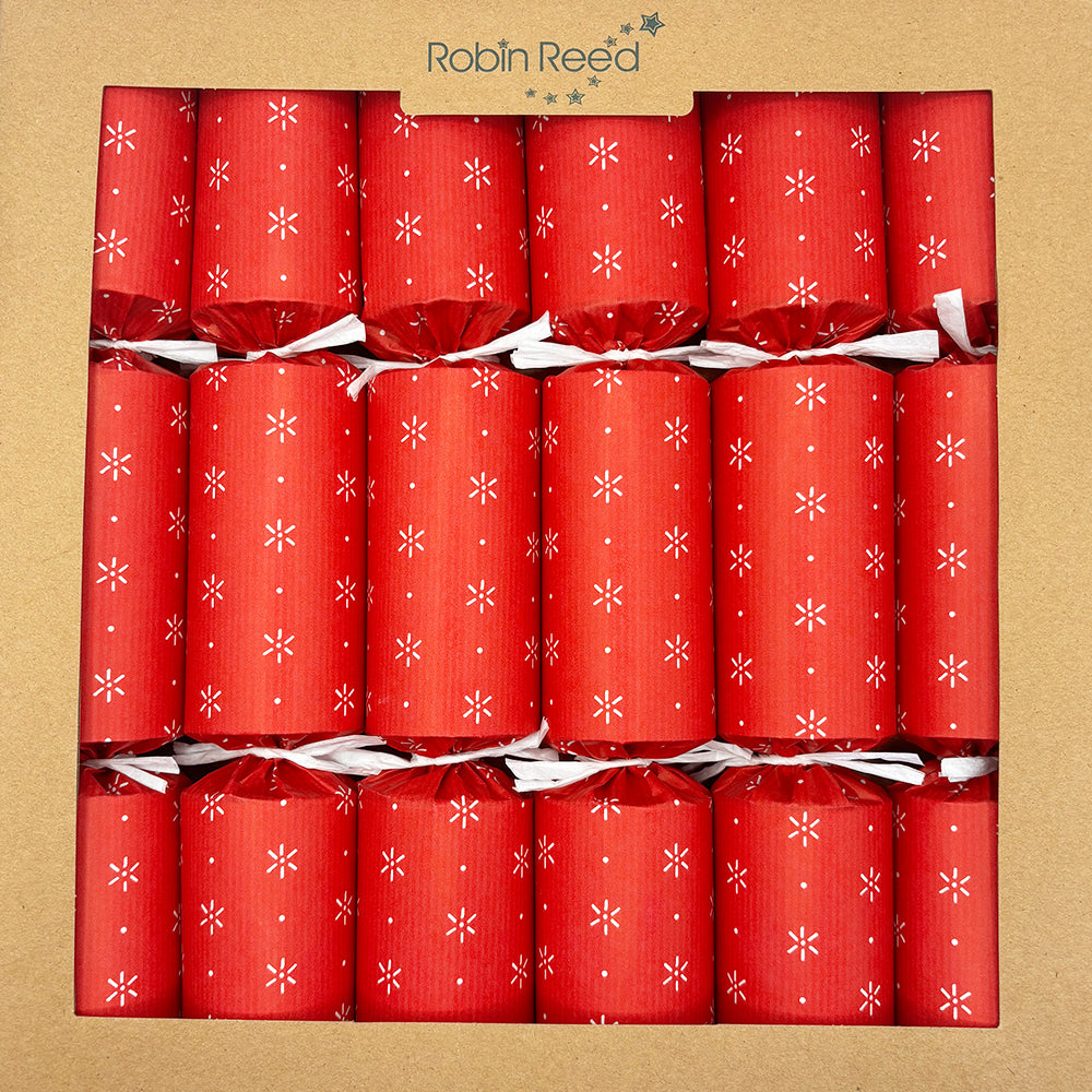 Jolly red eco Christmas crackers