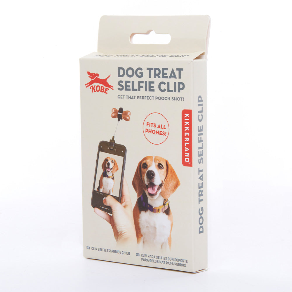 Dog treat selfie clip