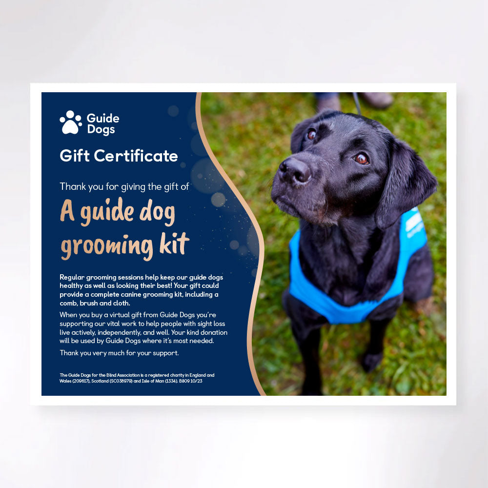 The gift of a guide dog's grooming kit