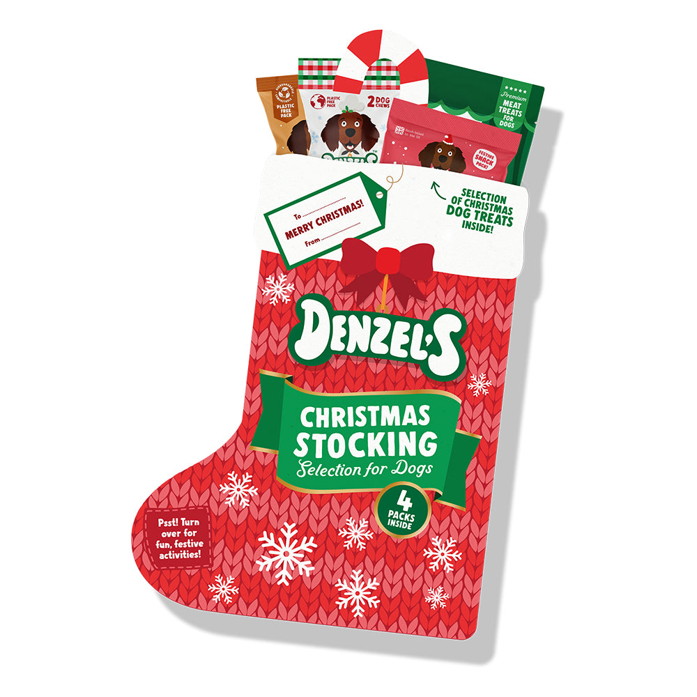 A closeup of the Denzel's Christmas Stocking.