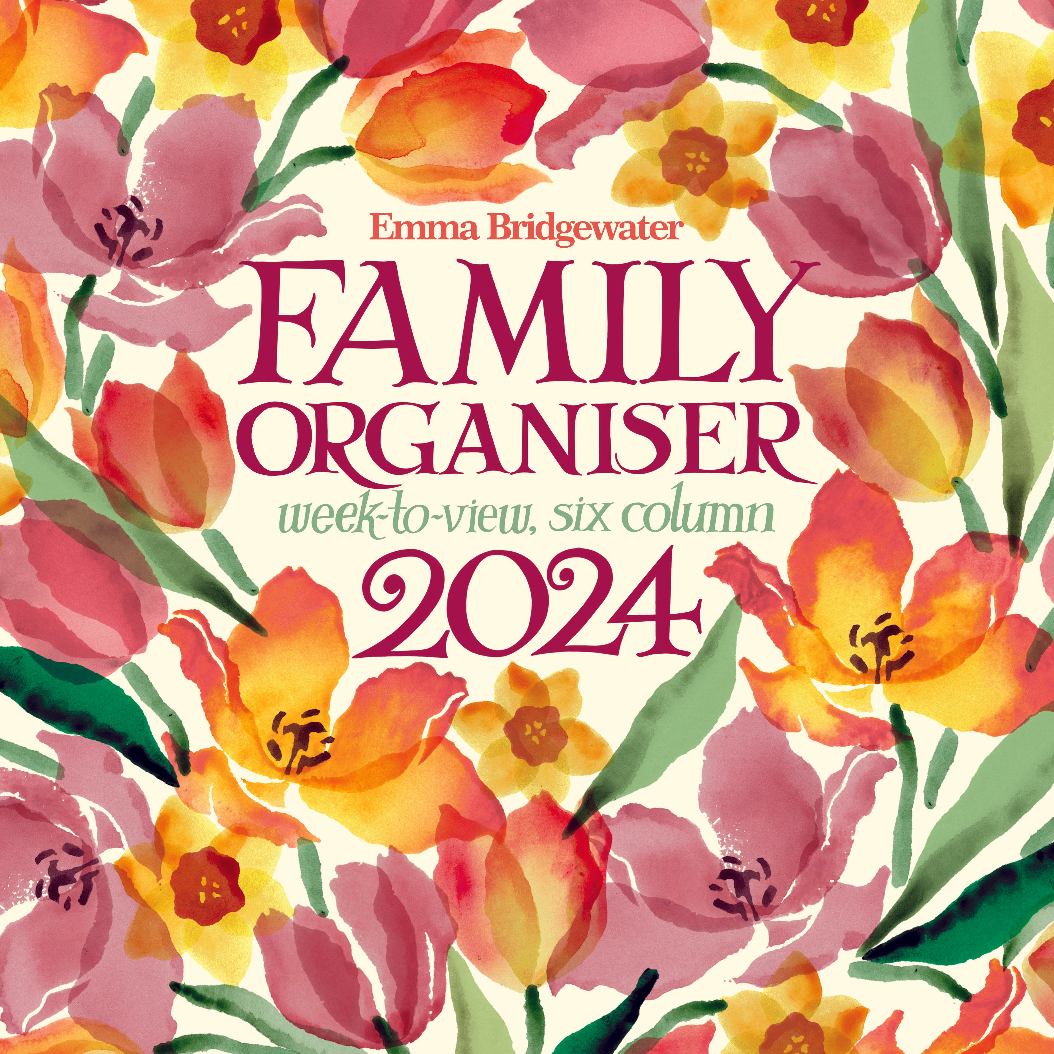 The Emma Bridgewater Family Organiser cover featuring an array of colourful flowers.