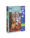 Guide Dogs  jigsaw box showing illustration of Labrador puppy looking out of a window onto a snowy scene