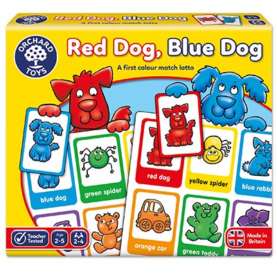 Red Dog, Blue Dog matching game