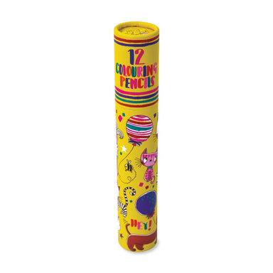 Bright yellow tube with cartoon dogs and cats design 